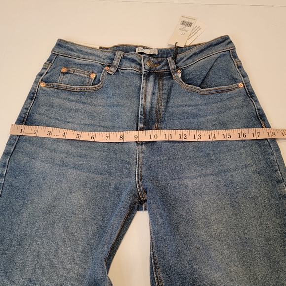 Dex High Rise Zoe Straight Crop Jean Size 27 Light Petrol Wash NEW! - Picture 10 of 16